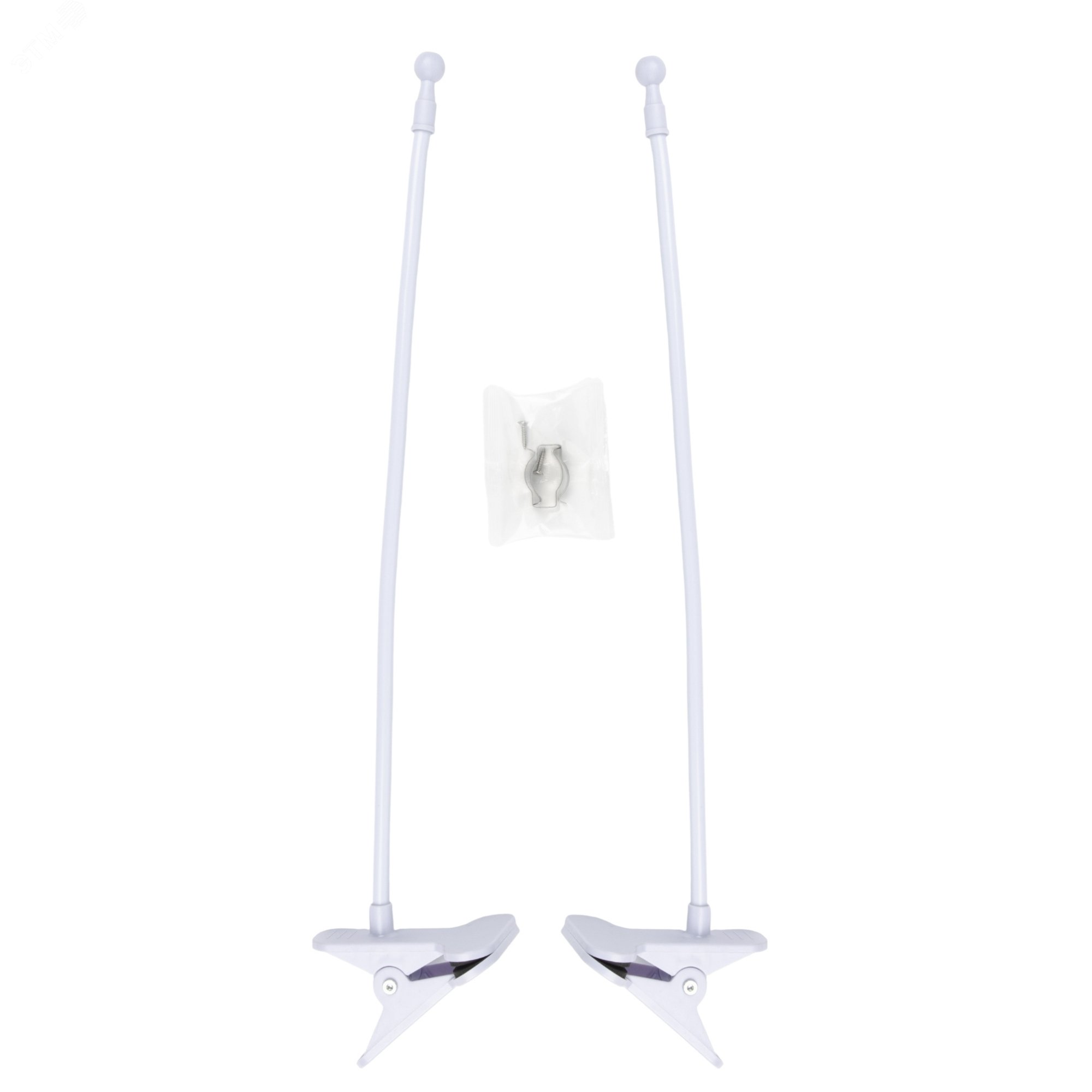 Подставка для светильника ULI-P на прищепке UFP-M02C-450 WHITE POLYBAG SET2 длина трубки 450мм, набор из 2шт. Белая. ТM ФитоЛето