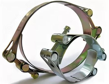 Хомут ленточный двухболтовый 125-135 W1 оцинкованная сталь 2.2 125-135/20 ГОСТ 28191-89