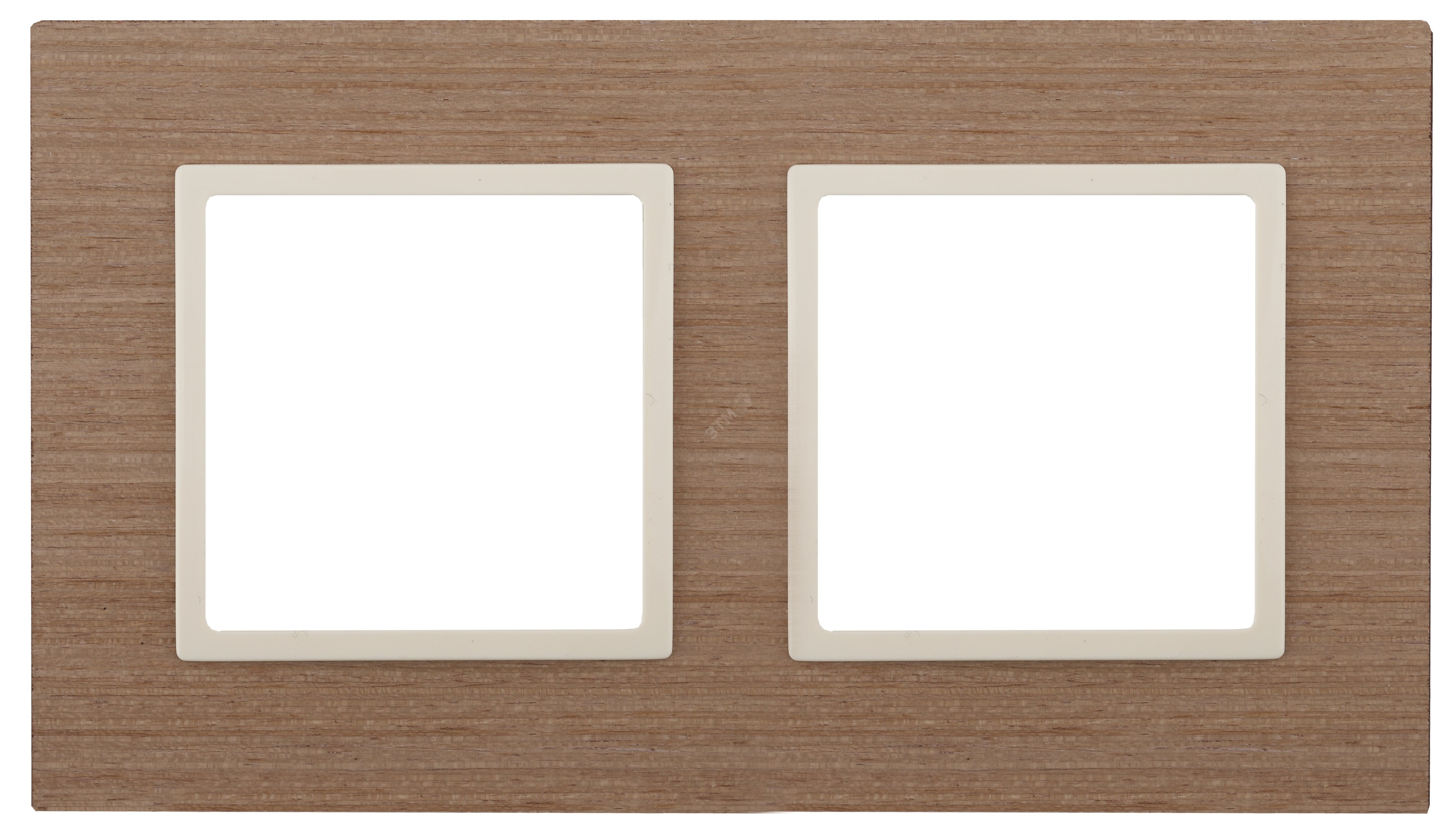 Рамка на 2 поста, дерево, Эра Elegance, ясень+сл.кость, 14-5302-07