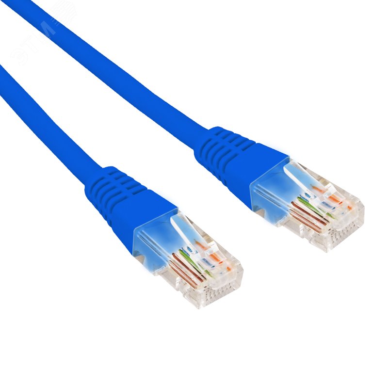 Патч-корд U/UTP CAT 6, RJ45-RJ45, 26AWG, LSZH, синий, 1м,