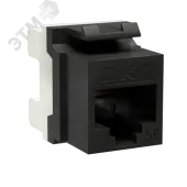 Модуль Keystone RJ45 CAT5E неэкр180 градусов черный