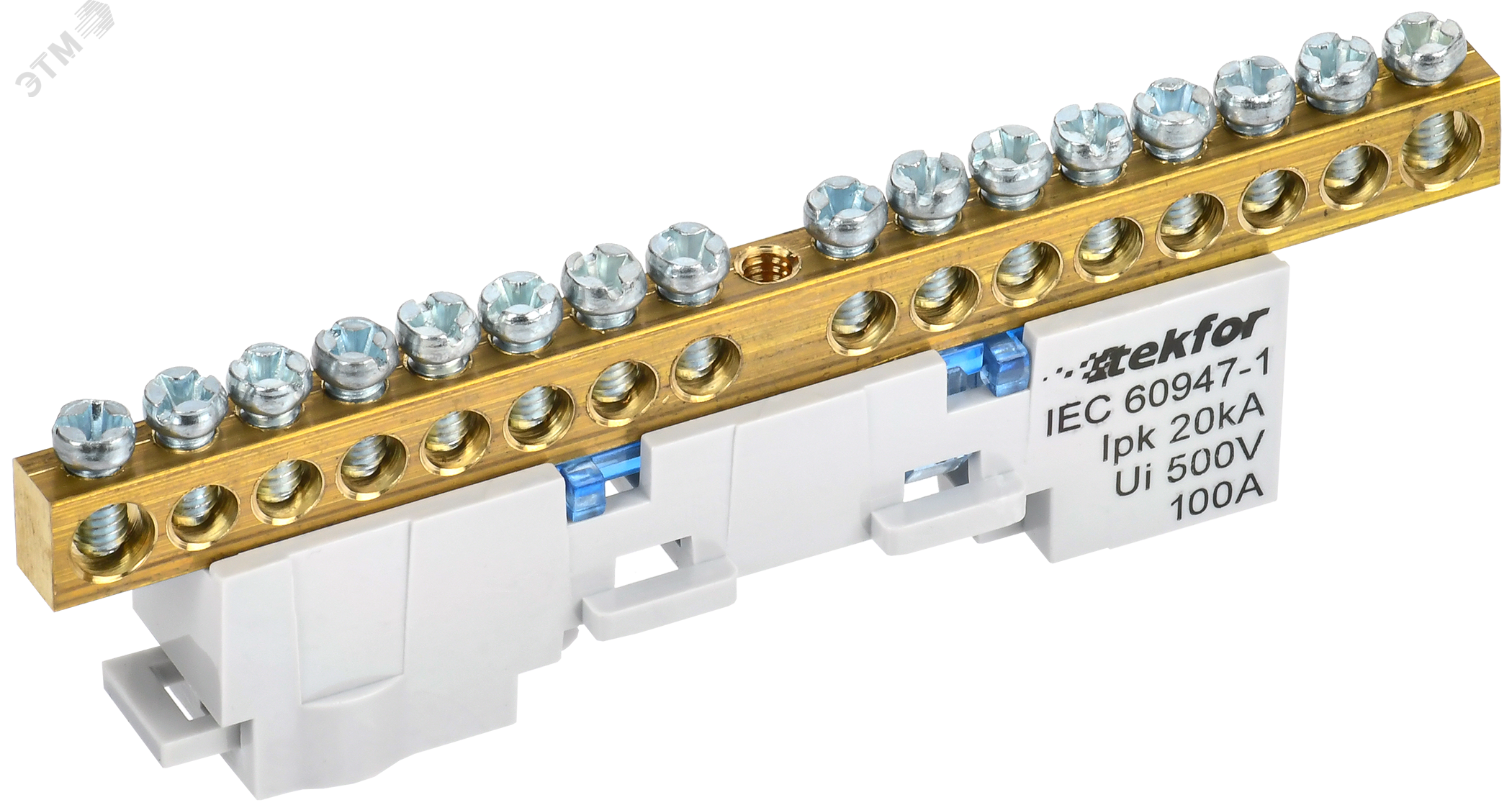 TEKFOR Шина N ноль неизолированная на универсальном держателе 6х9-16-С IEK