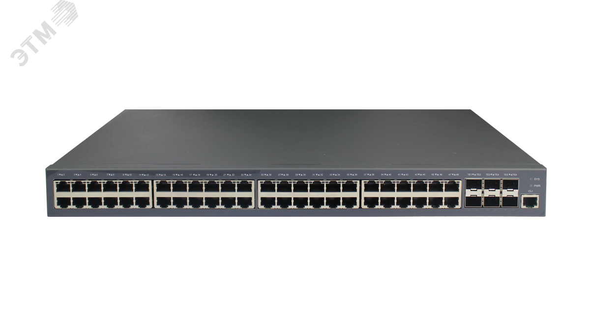 Коммутатор управляемый L3 48 портов RJ45/SFP 10 100 1000 Мб/с