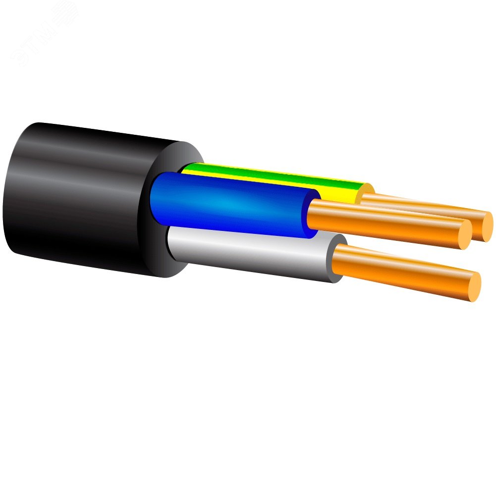 Кабель силовой ВВГ 3х4ок (N, PE) - 0.66 ТРТС