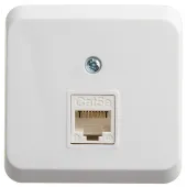 ЭТЮД Розетка открытой установки компьютерная RJ45 категория 5E белый