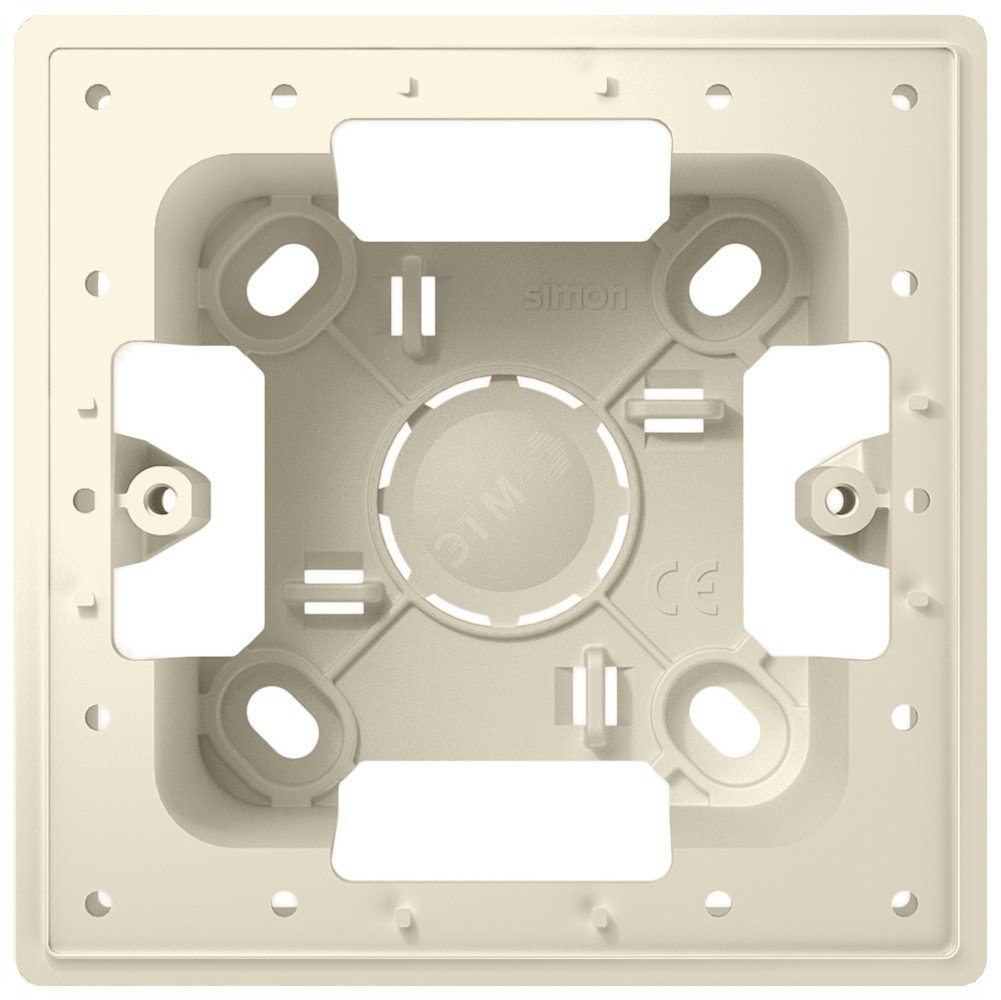 Коробка монтажная для накладного монтажа 1 модуль, слоновая кость