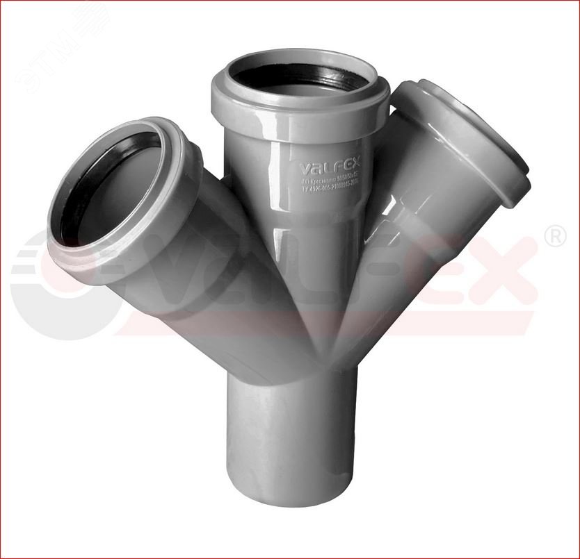 Крестовина 110/110/50x45 градусов для внутренней канализации