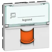 Mosaic Розетка RJ45 FTP кат.6 оранжевые шторки