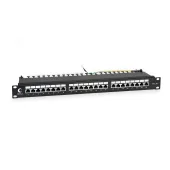 Патч-панель IDC 19'(1U), 24 порта RJ-45 полностью экранированная, категория 5e, Dual IDC