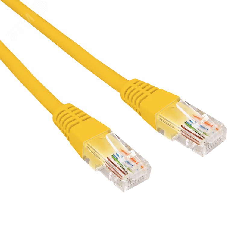 Патч-корд U/UTP, CAT 5e, RJ45-RJ45, 26AWG, LSZH, желтый, 5м,