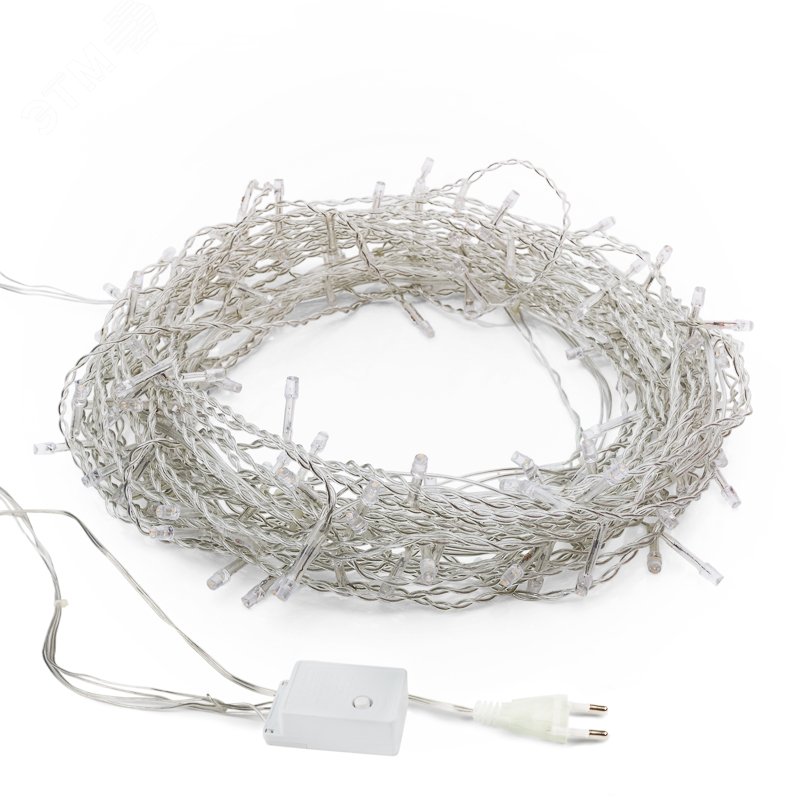 Гирлянда Твинкл-Лайт 20 м, прозрачный ПВХ, 160 LED, белый