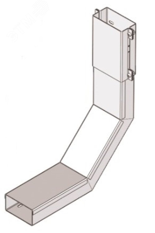 Короб  для поворота трассы вверх на 90 У1107 100х100-90х1,5 УТ1,5, горячее цинкование (толщина покрытия 80...120мкм), S1,5