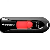 Флеш накопитель 64GB JetFlash 590, USB 2.0, выдвижной, черный, красный