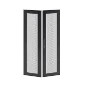 Дверь перфорированная двухстворчатая для IT-CQE 1400 х 800 RAL9005