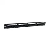 Патч-панель 24 UTP порта RJ45. cat.5е. 1U. Dual IDC. без органайзера