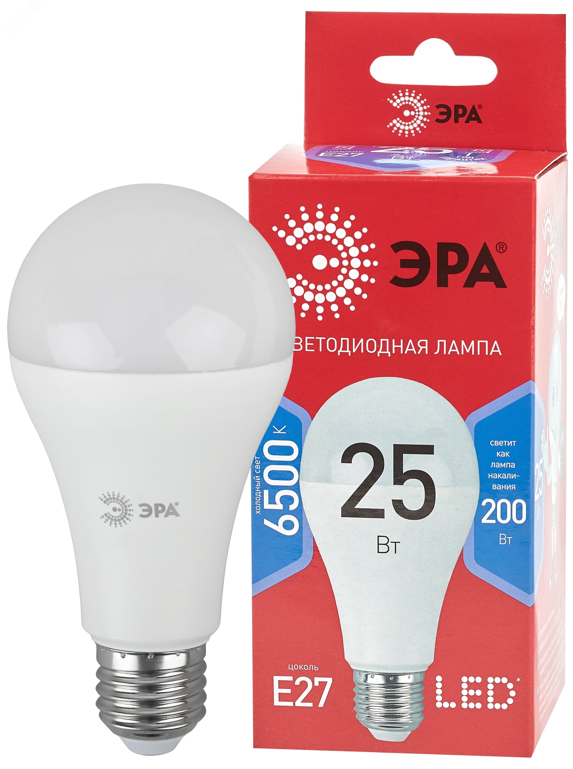Лампа светодиодная E27 25 Вт груша холодный дневной свет RED LINE LED A65-25W-865-E27 R Е27 /