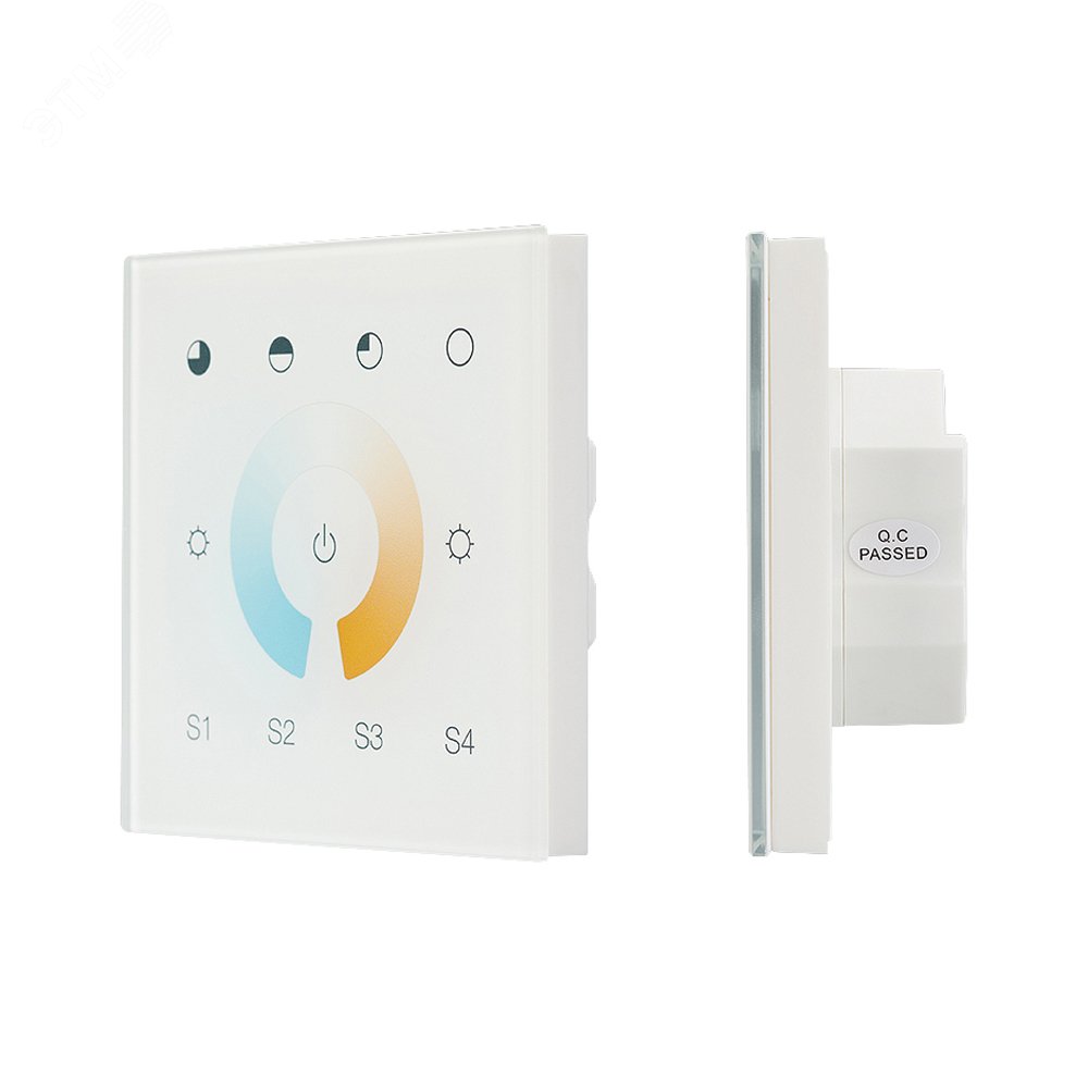 Панель сенсорная DALI-901-11-1G-4SC-MIX-DT8-IN White (BUS/230V) (IARL, IP20 Пластик, 3 года)
