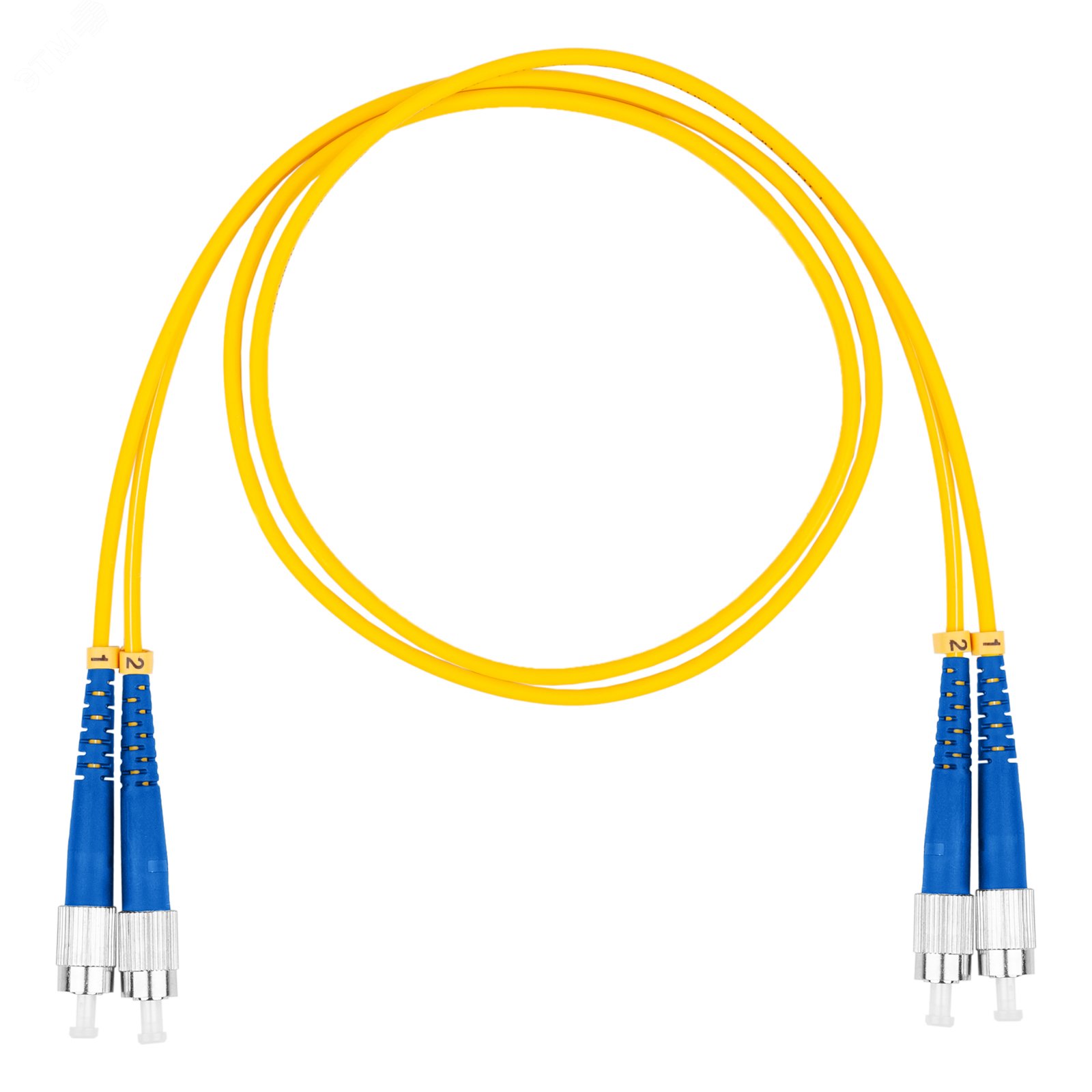 Шнур оптический коммутационный (патч-корд), FC-FC, дуплекс (duplex) OS2, нг(А)-HF, желтый, 5,0 м