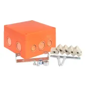 Коробка распаячная огнестойкая (126х126х74) 5 кк/1,5-10мм/12 мв IP66 PROxima
