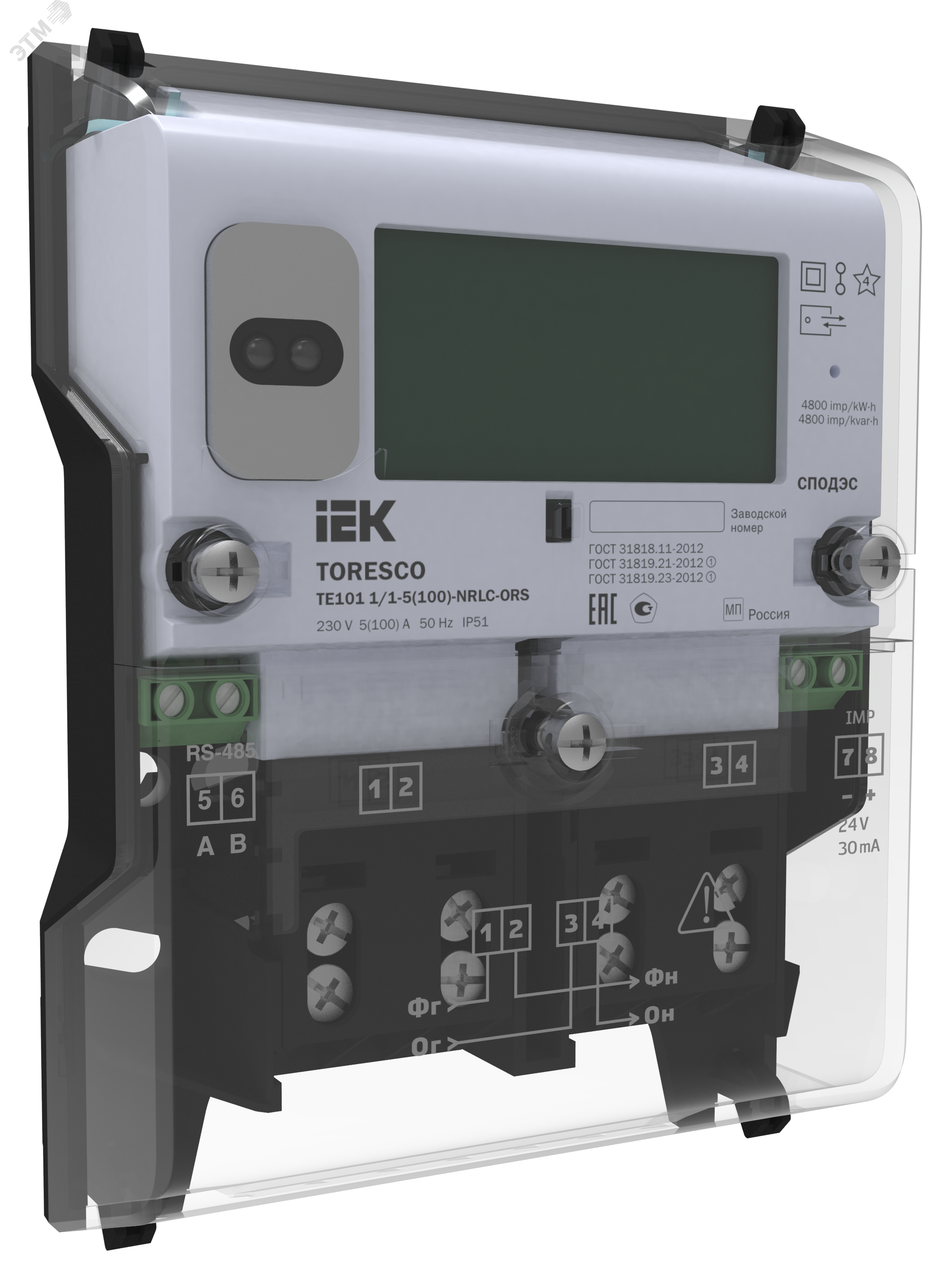 TORESCO Счетчик электрической энерги TE101 1/1-5(100)-NRLC-OF