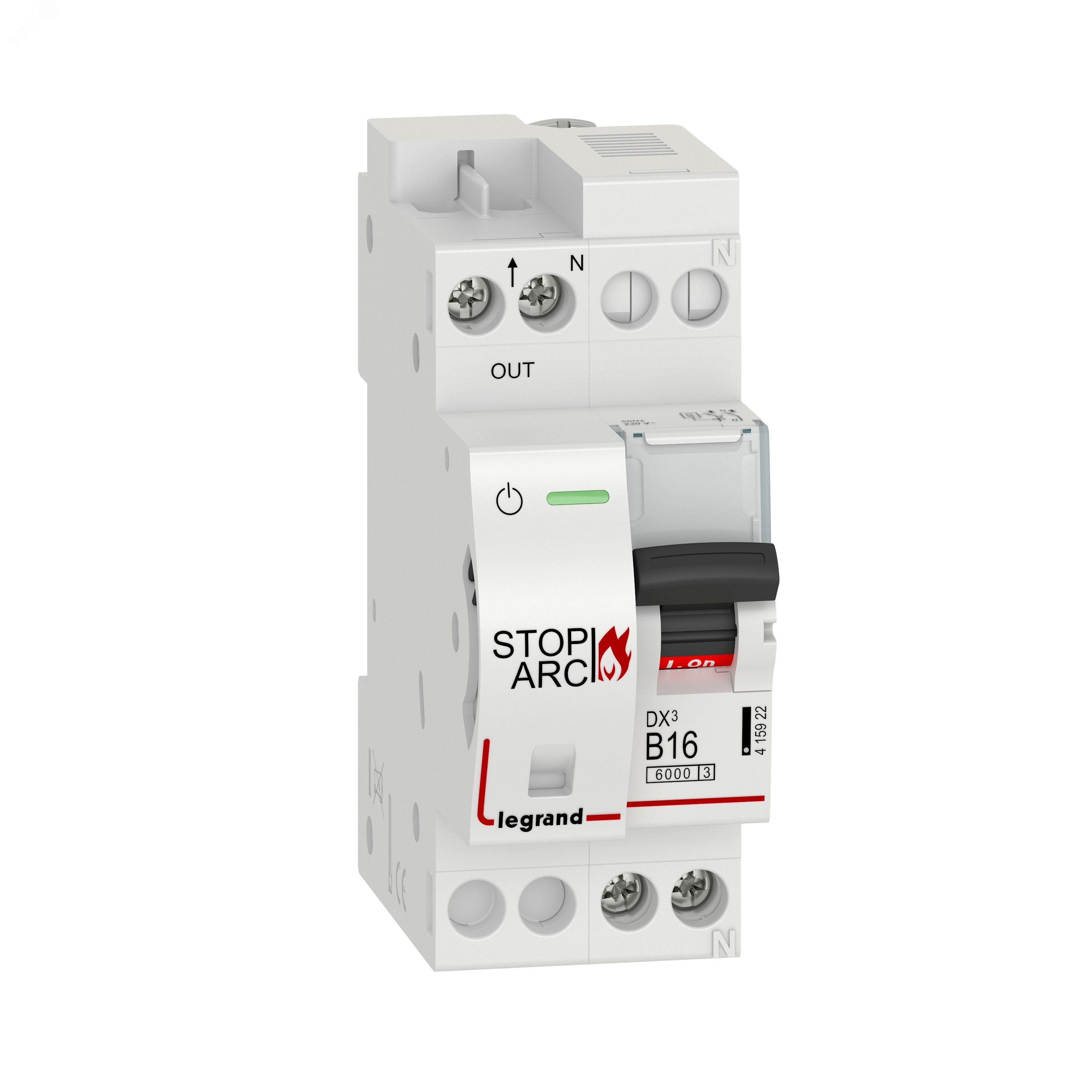 УЗДП DX3 Stop Arc 1P+N B16A 6000A с автоматическим выключателем