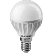 Лампа светодиодная LED 6вт E14 теплый матовый шар