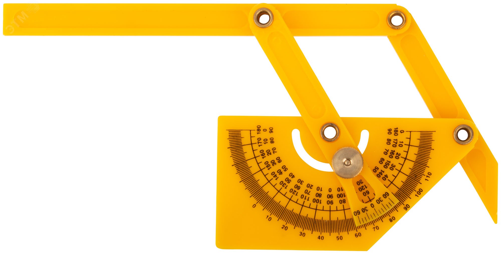 Угломер-квадрант 180 гр пластиковый 90x155 мм