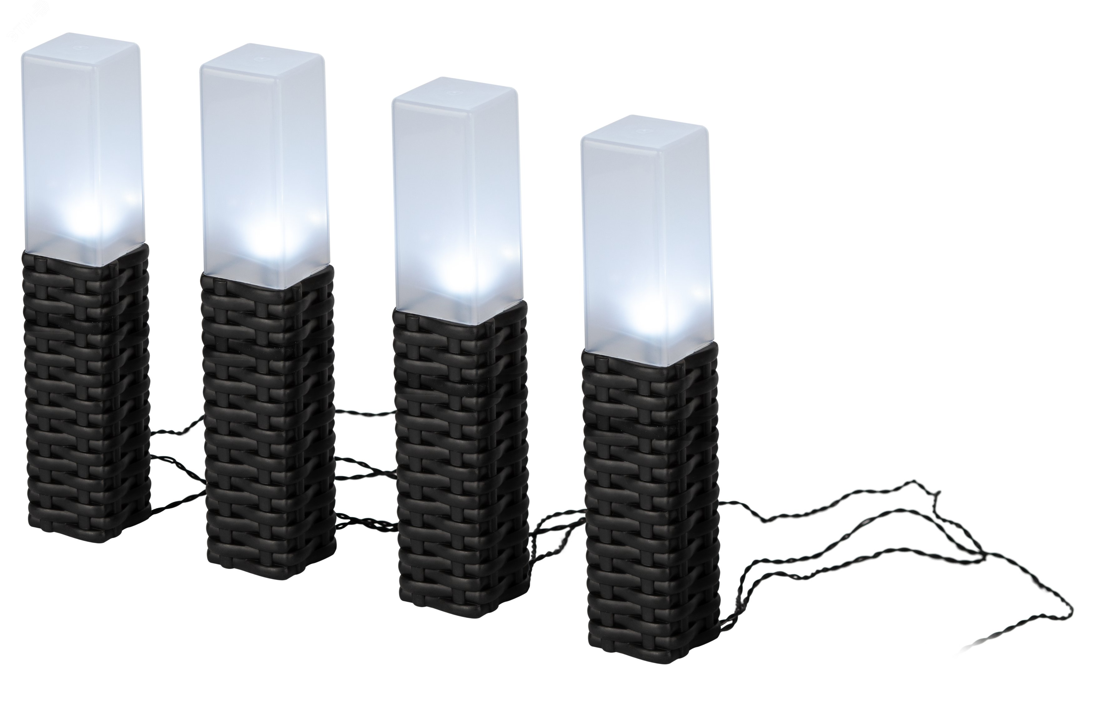 Светильник уличный Ротанг на солнечной батарее высота 41 см 4 шт 4 LED ERASF23-14 ЭРА