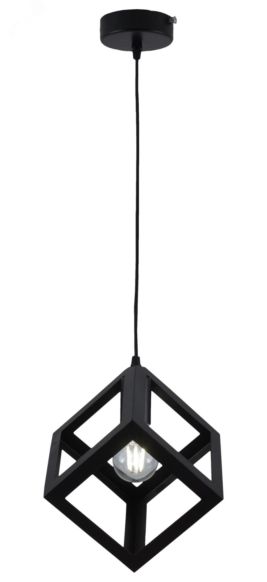 Люстра подвесная, SOFFITTA, 226x226x1000мм, Е27, металл, черный, 52626 1, Ritter