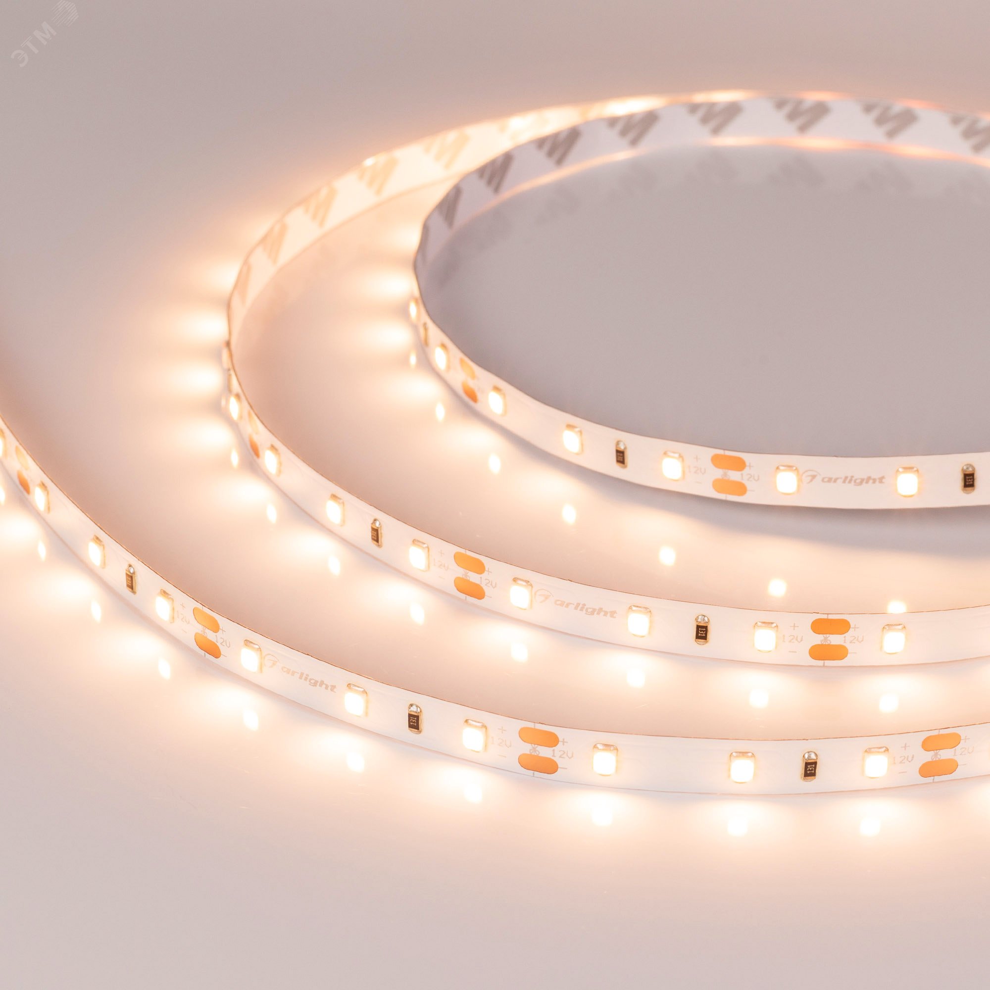 Лента RT-A60-8мм 12V Warm2700 (7.2 W/m, IP20, 2835, 5м) (Открытый)