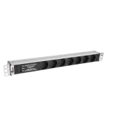 Блок розеток Rem-10 без шнура фильтр защиты индикатор 7 Sсhuko вход IEC 60320 C14 10A 19'