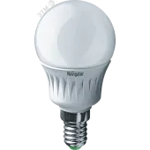 Лампа светодиодная LED 5вт E14 белая шар