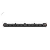 Панель 19' 1U 24 порта Кат.5e RJ45/8P8C неэкранированная черная