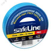Изолента ПВХ синяя 15мм 20м Safeline