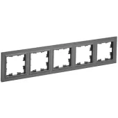 BRITE Рамка 5 постов РУ-5-БрГ графит