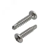 Саморез 4,2x13 DIN7504М с полукруглой головкой с буром на конце оцинкованная сталь