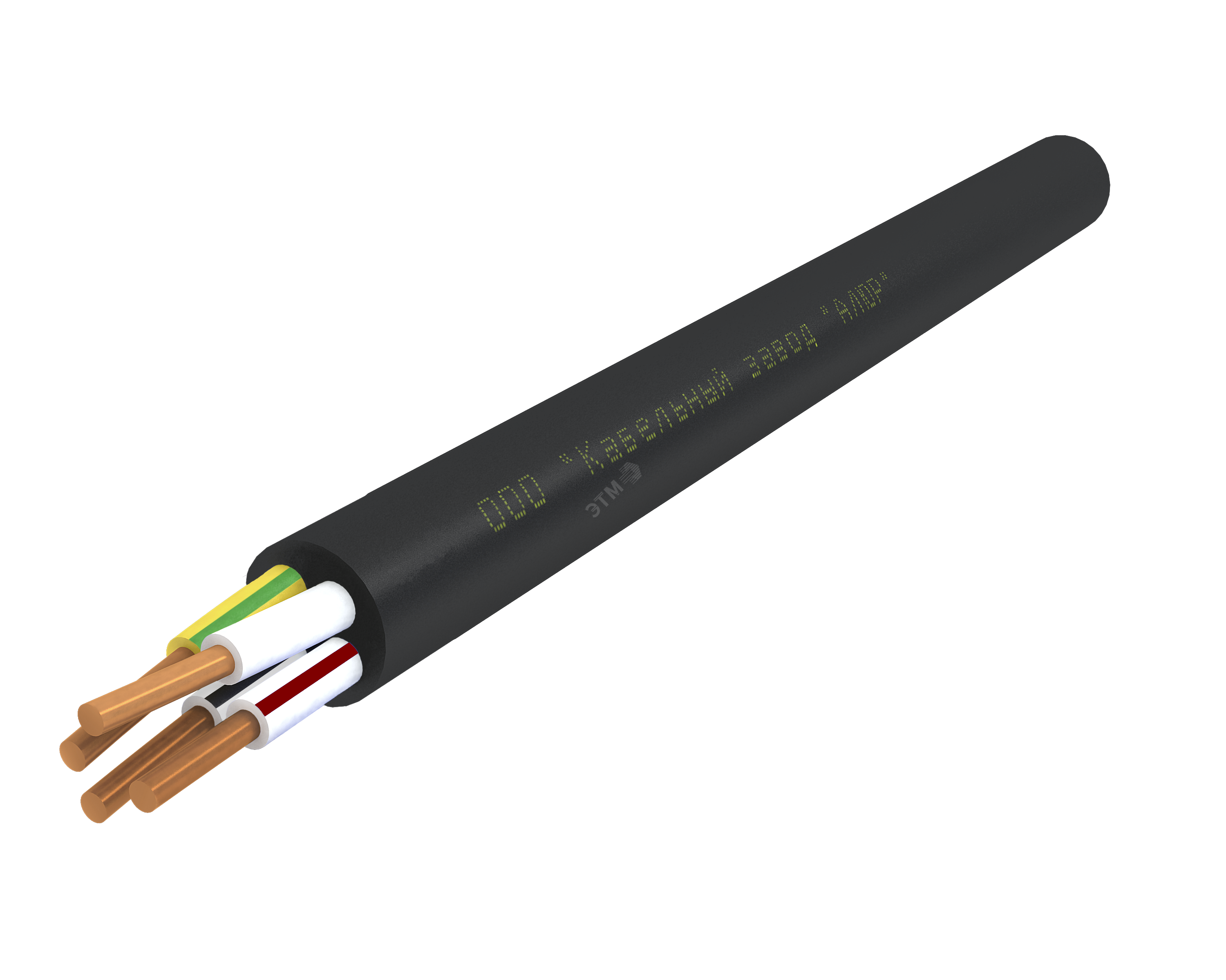 Кабель силовой ВВГнг(А)-LS 4х2.5(ок)(PE)-0.660 однопроволочный