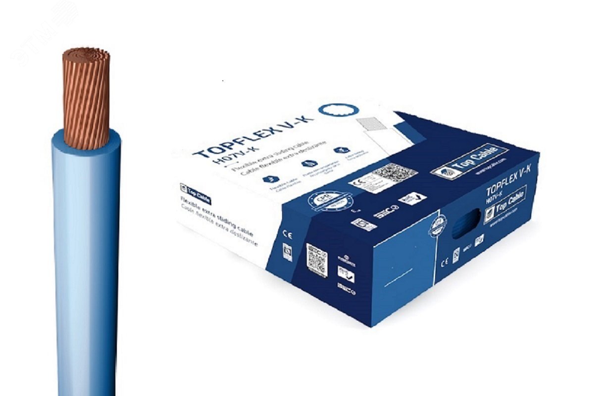 Провод силовой TOPFLEX V-K H07V-K 1х4 голубой