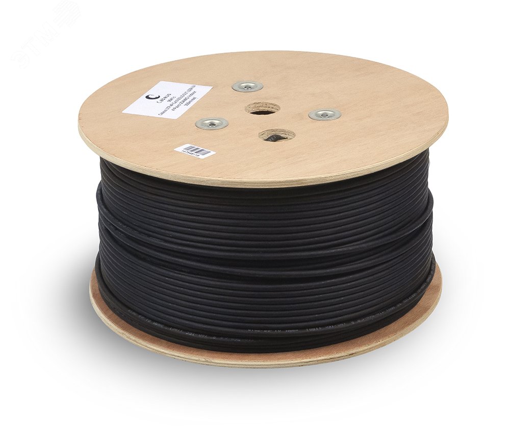 Кабель витая пара UTP-4P-Cat.6-SOLID-OUT-LSZH-UV UTP (U/UTP), категория 6, 4 пары (23 AWG), одножильный, для внешней прокладки (+75 C - -40), LSZH-UV (305 м)