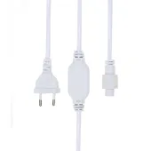 Комплект подключения для уличных гирлянд 230В / 4А, провода белый, IP65