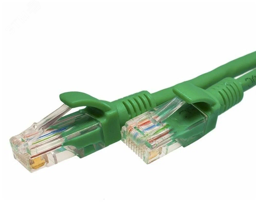 Патч-корд U/UTP Cat.5e 4x2х26AWG (7x0.16mm) Cu PVC зеленый 5м