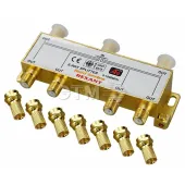 Делитель ТВ х 6 + 7шт. F  BOX 5-1000 МГц GOLD, REXANT