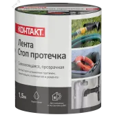 Лента ремонтная самоклеящаяся СТОП ПРОТЕЧКА '' ДОМ'', 1,5м, прозрачная