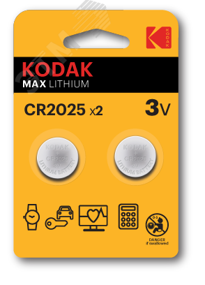 Батарейка CR2025-2BL MAX Lithium (60/240/43200)