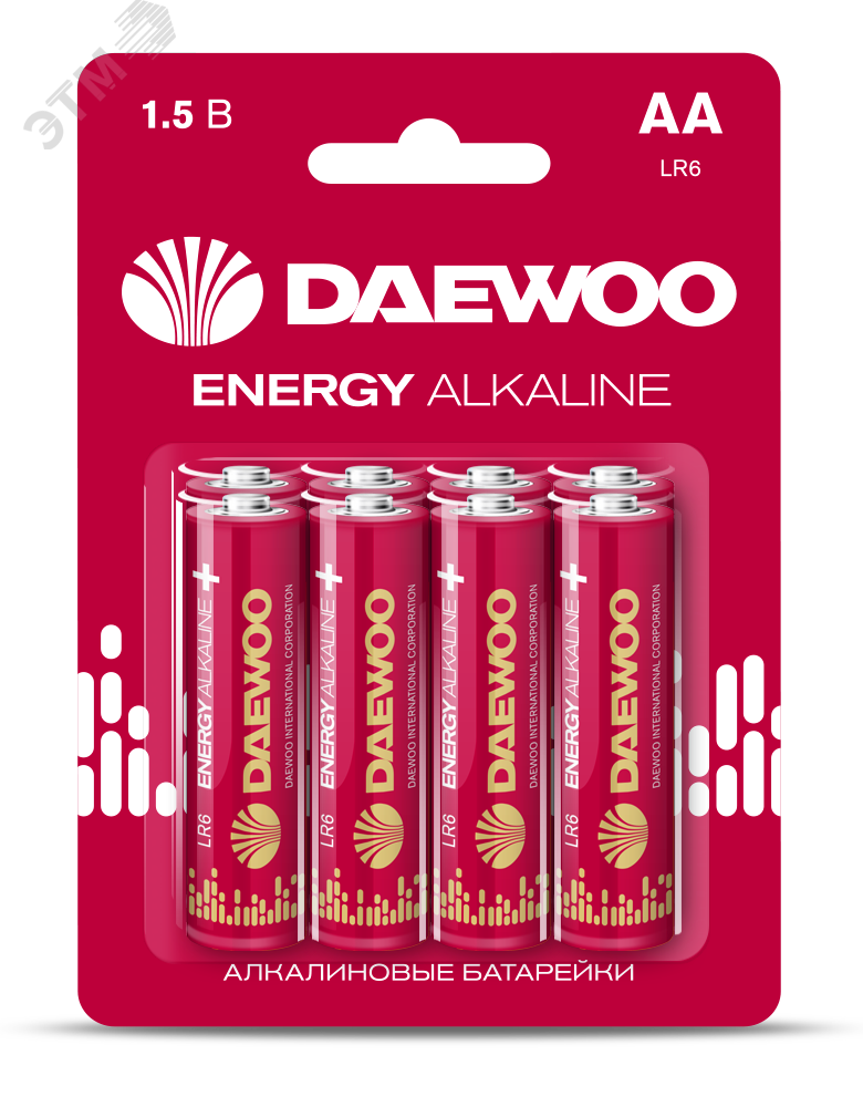 Элемент питания LR03 (AAА) DAEWOO Energy Alkaline блистер, 8 шт.