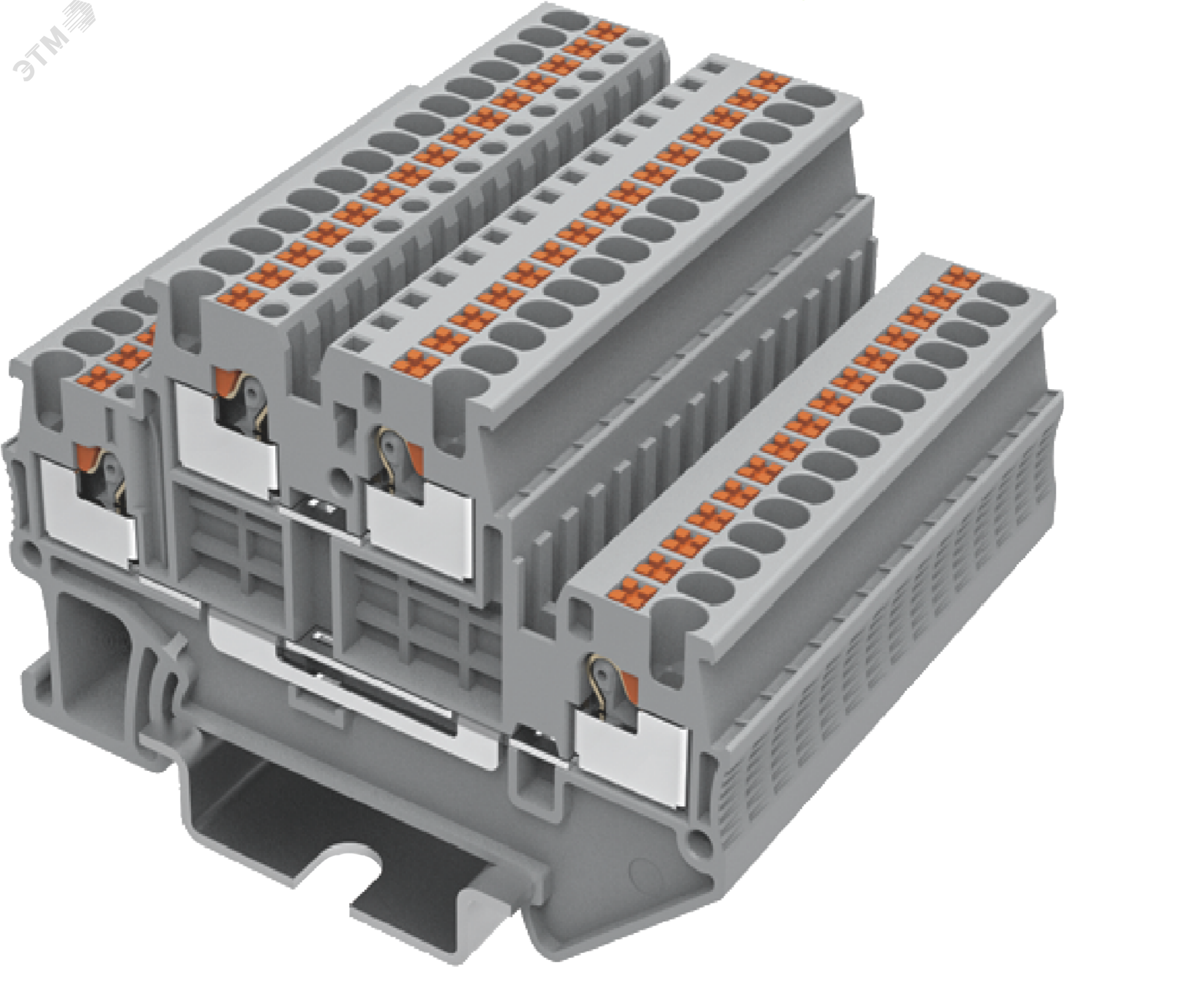 Клемма TP 2-уровневая, сечение 1,5 мм. кв., серая