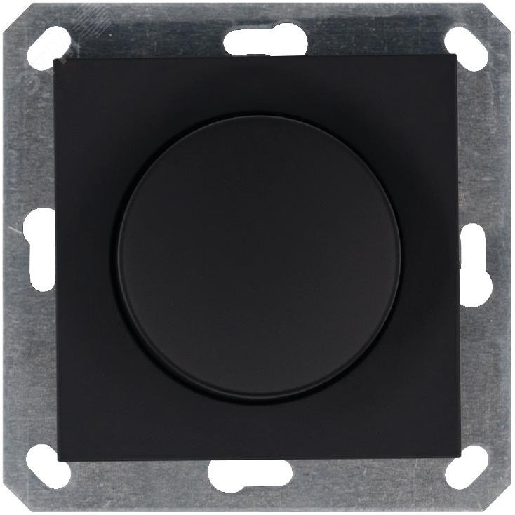 Диммер LED с накладкой 30-400W 1gang 2way, цвет черный матовый