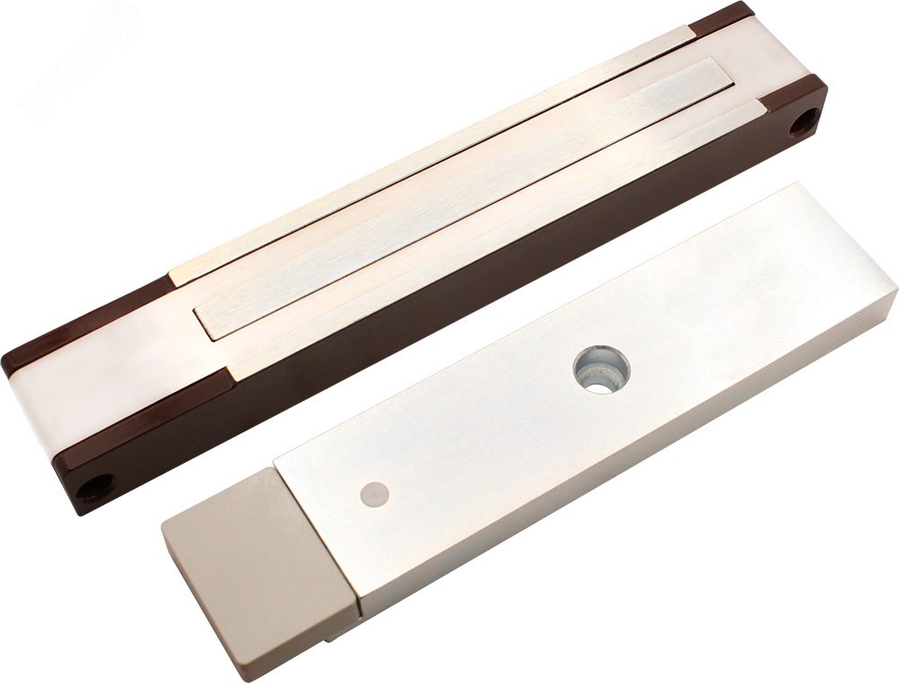 Замок электромагнитный ALM-300P-24V, усилие удержания якоря 250 – 300 кгс, с датчиком состояния двери, коричневый