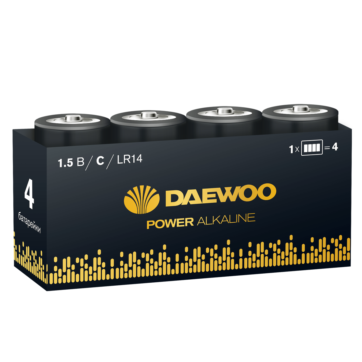 Элемент питания LR14 DAEWOO Power Alkaline,  упаковка 4 шт.