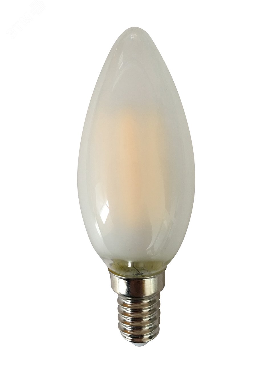 Лампа сетодиодная декоративная LED 8w E14 3000K свеча матовая филамент 230/50